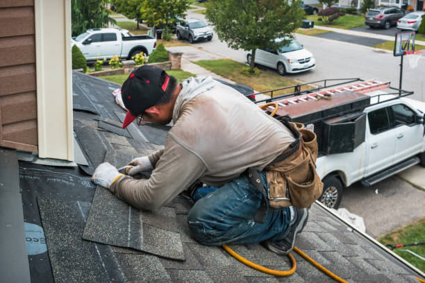 Professional Roofing technician working in Amherst, VA